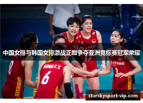 中国女排与韩国女排激战正酣争夺亚洲竞标赛冠军荣耀